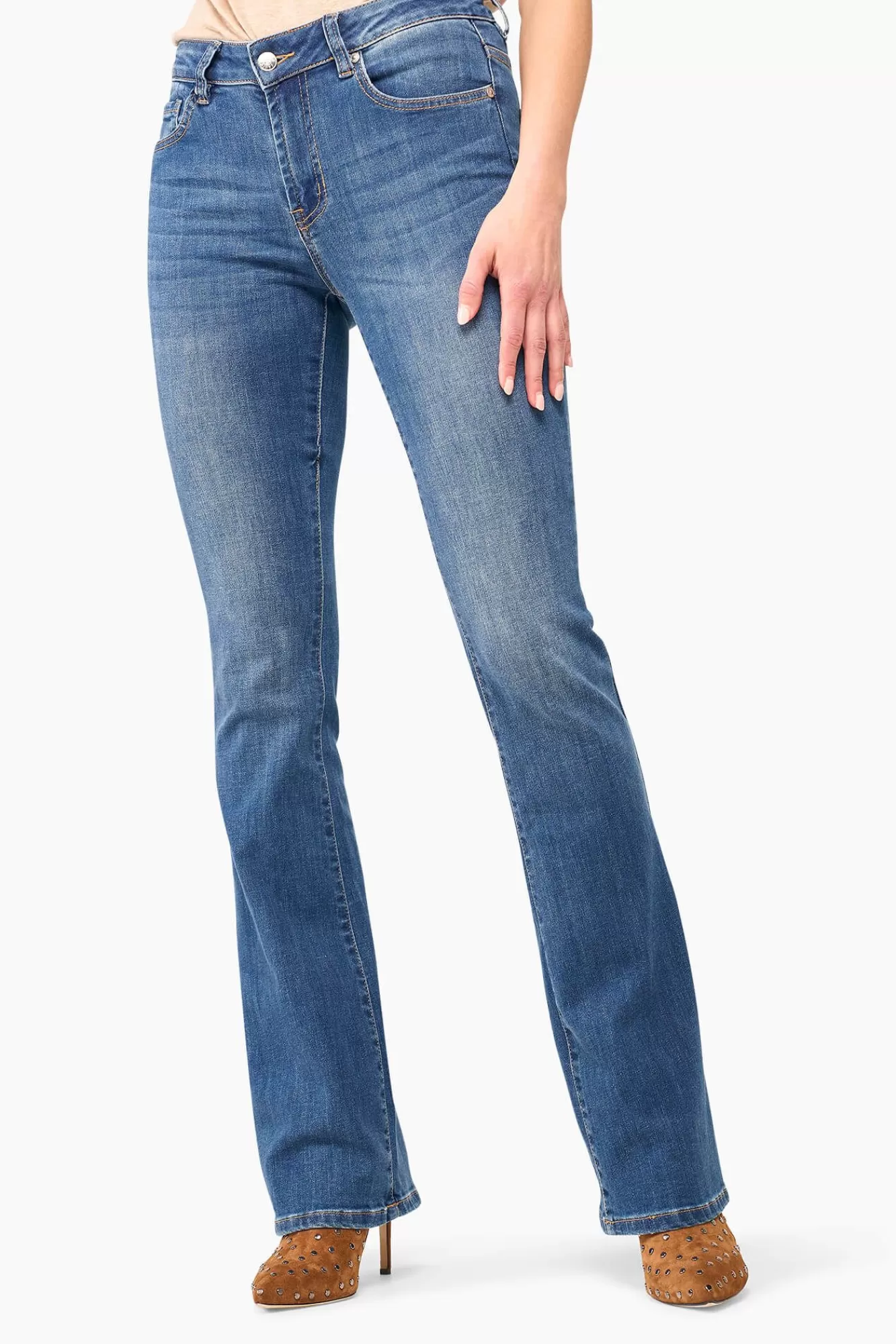 New JANICE Blauwe Flared Jeans Arlo Blue 111