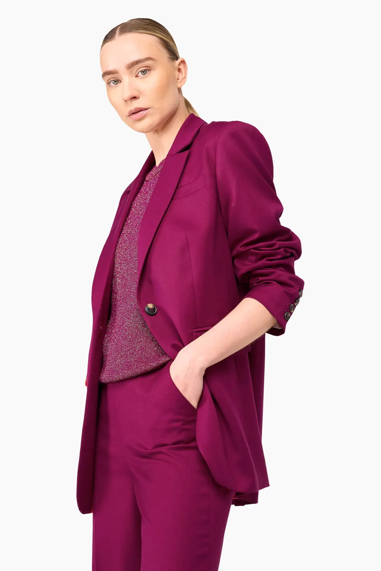 Best Sale JANICE Blazer Dames Hank Burgundy