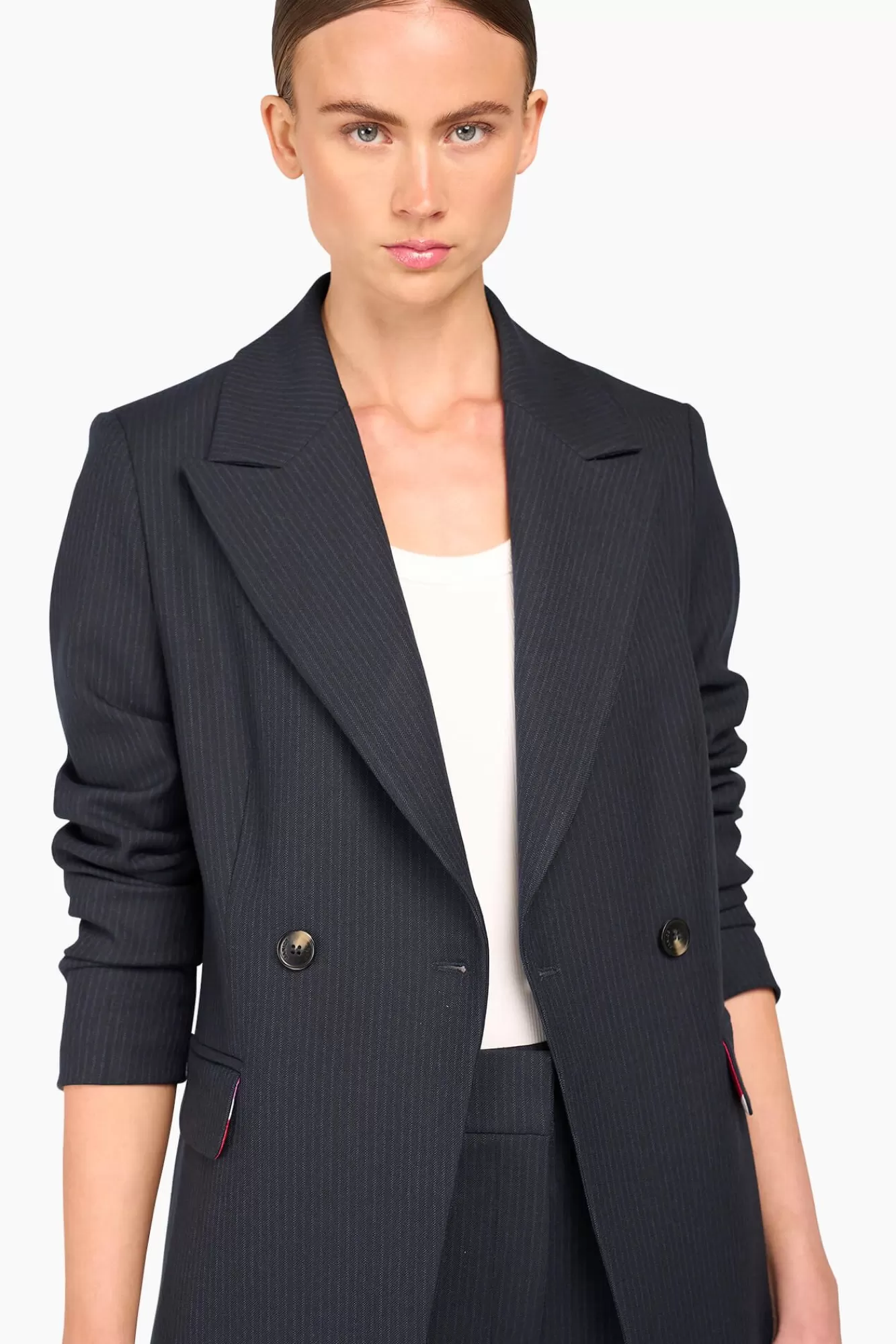 Store JANICE Blazer Dames Streep Kingston Blauw