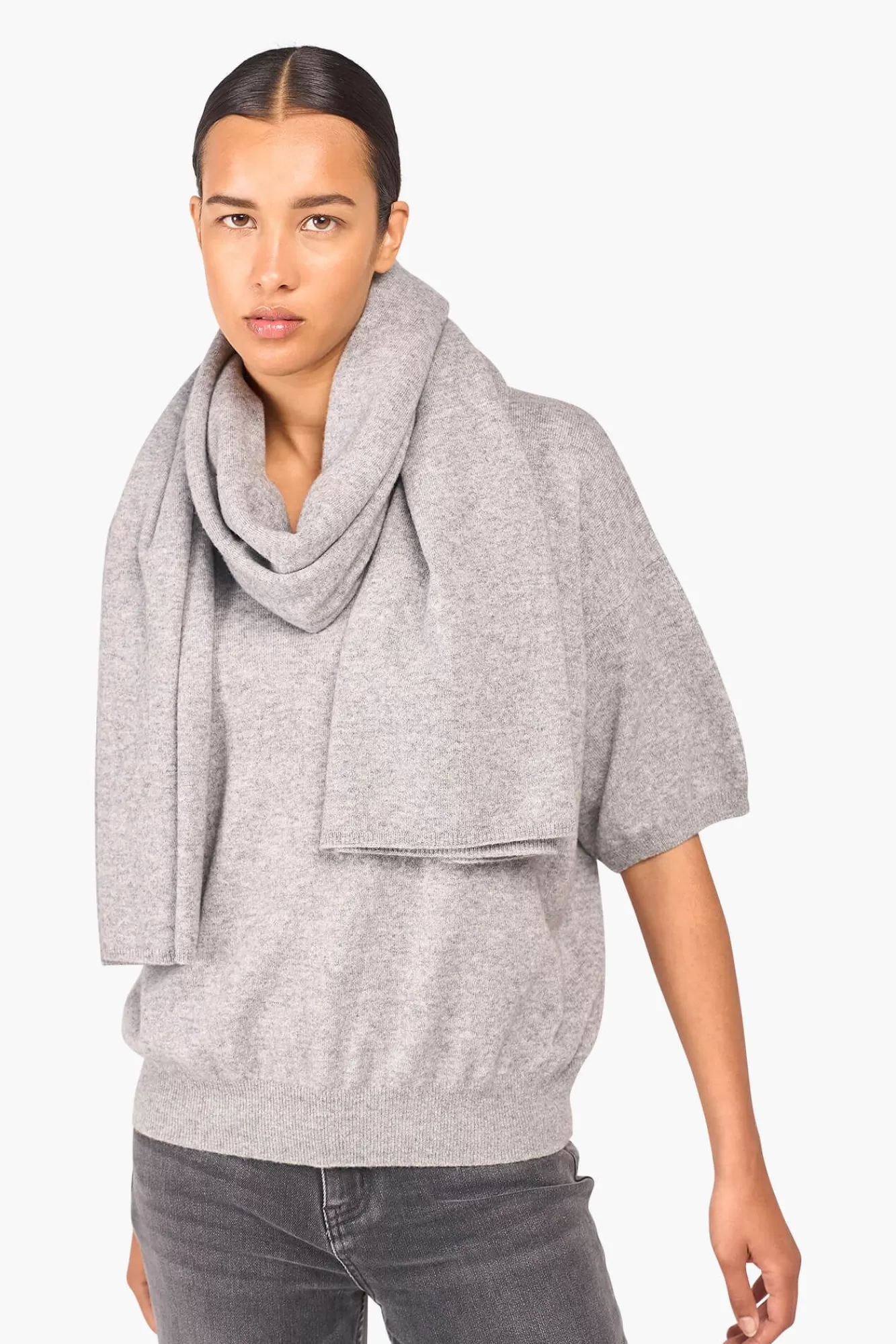 Sale JANICE Cashmere Blend Sjaal Santos Grijs