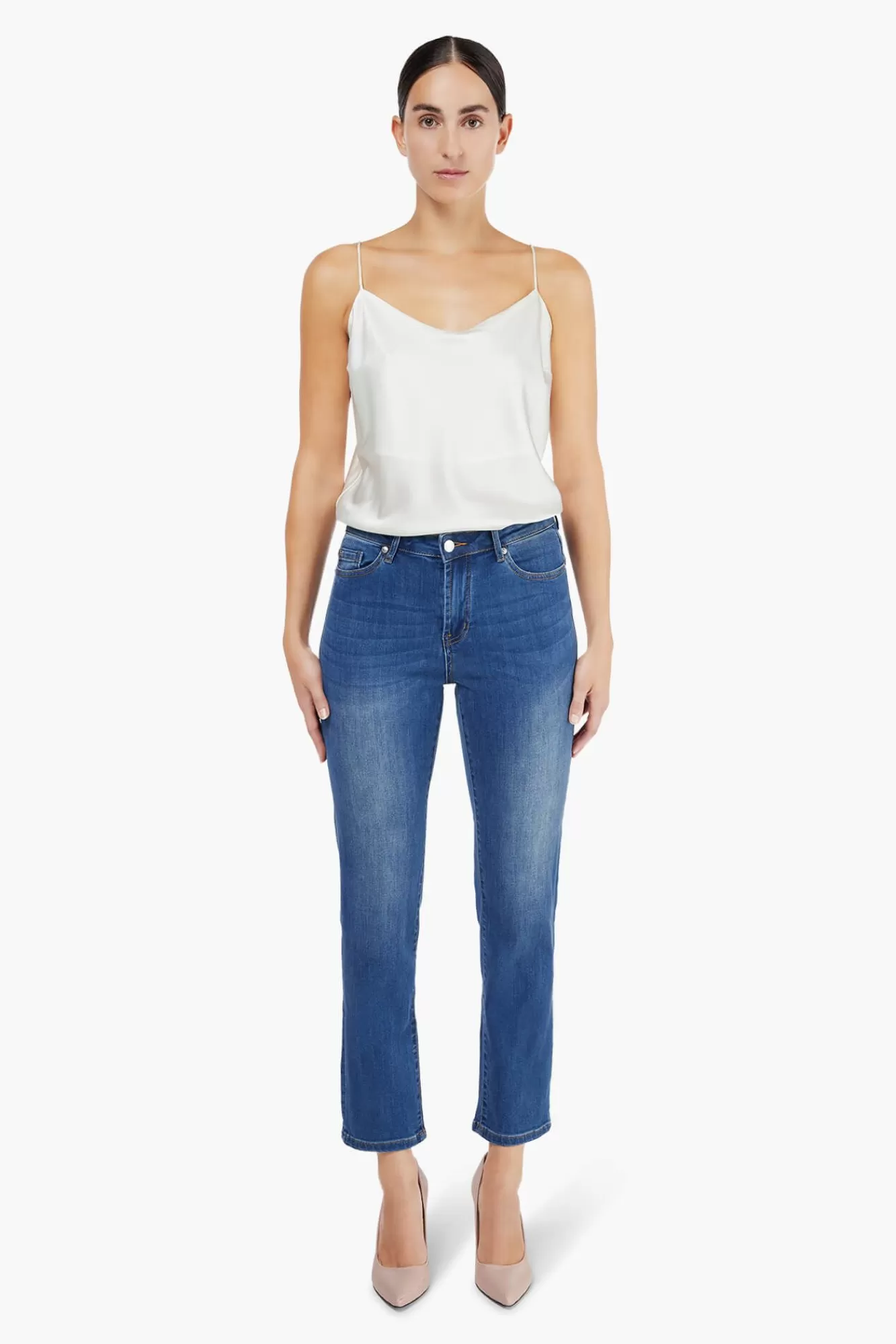 Cheap JANICE Donker Blauwe Mom Jeans Cooper Blue 111