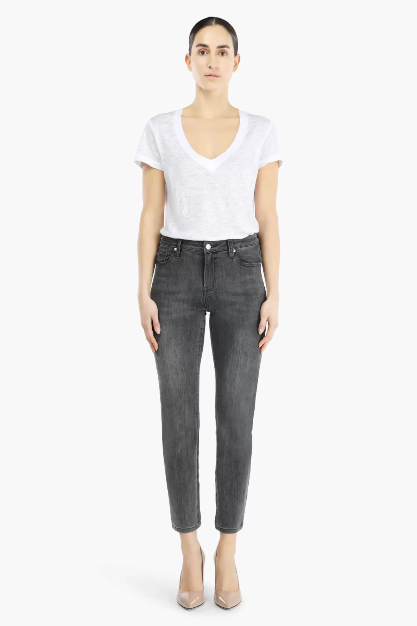 Shop JANICE Grijze Mom Jeans Cooper Grey 007