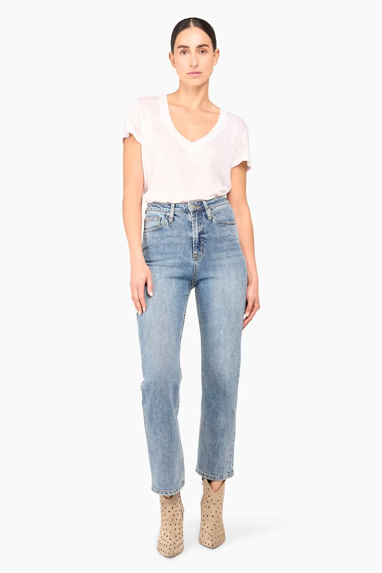 Outlet JANICE High Rise Boyfriend Jeans Morgan Blue 395