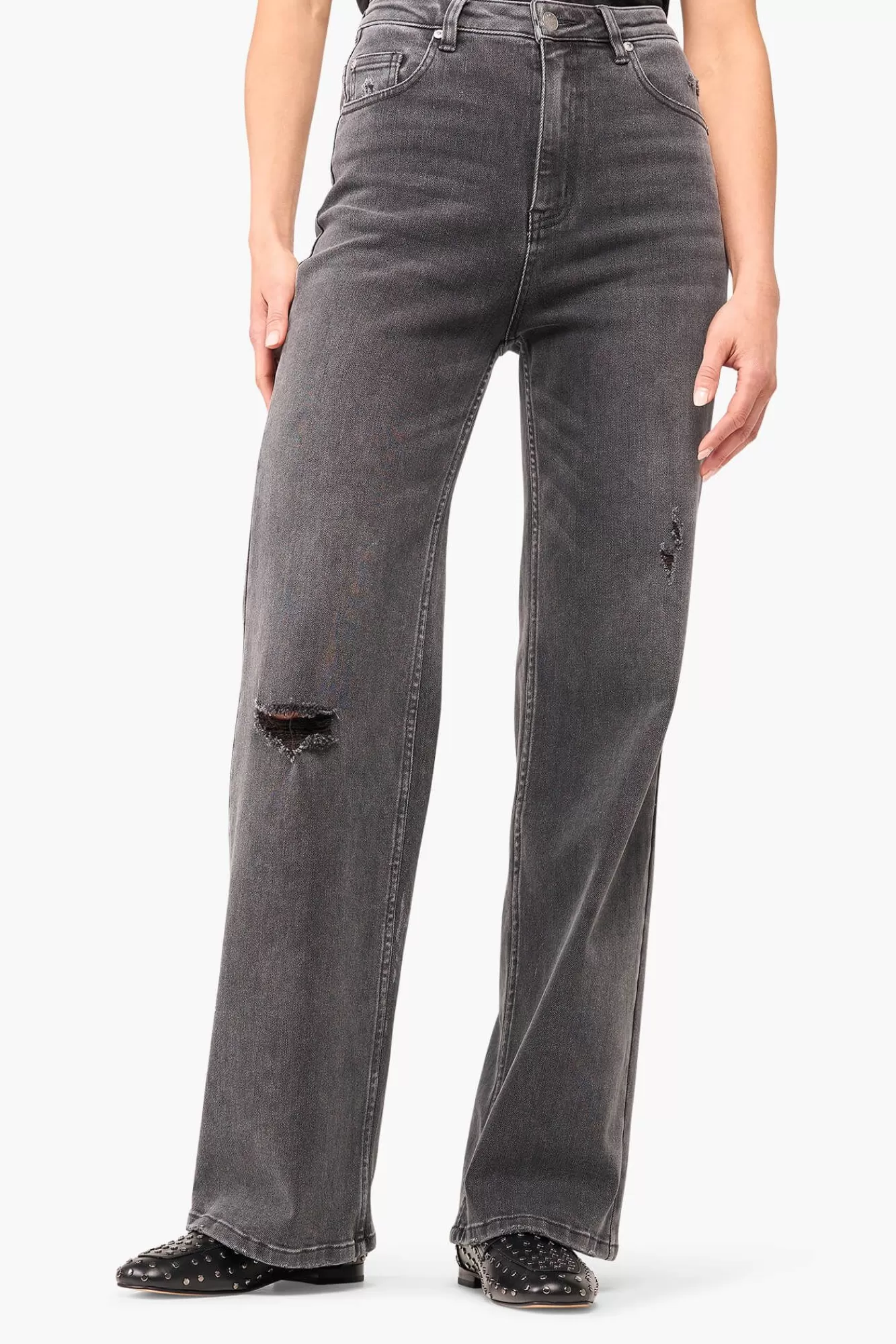 Flash Sale JANICE Jeans Dames Wijde Pijp Jason Destroyed Grijs 811