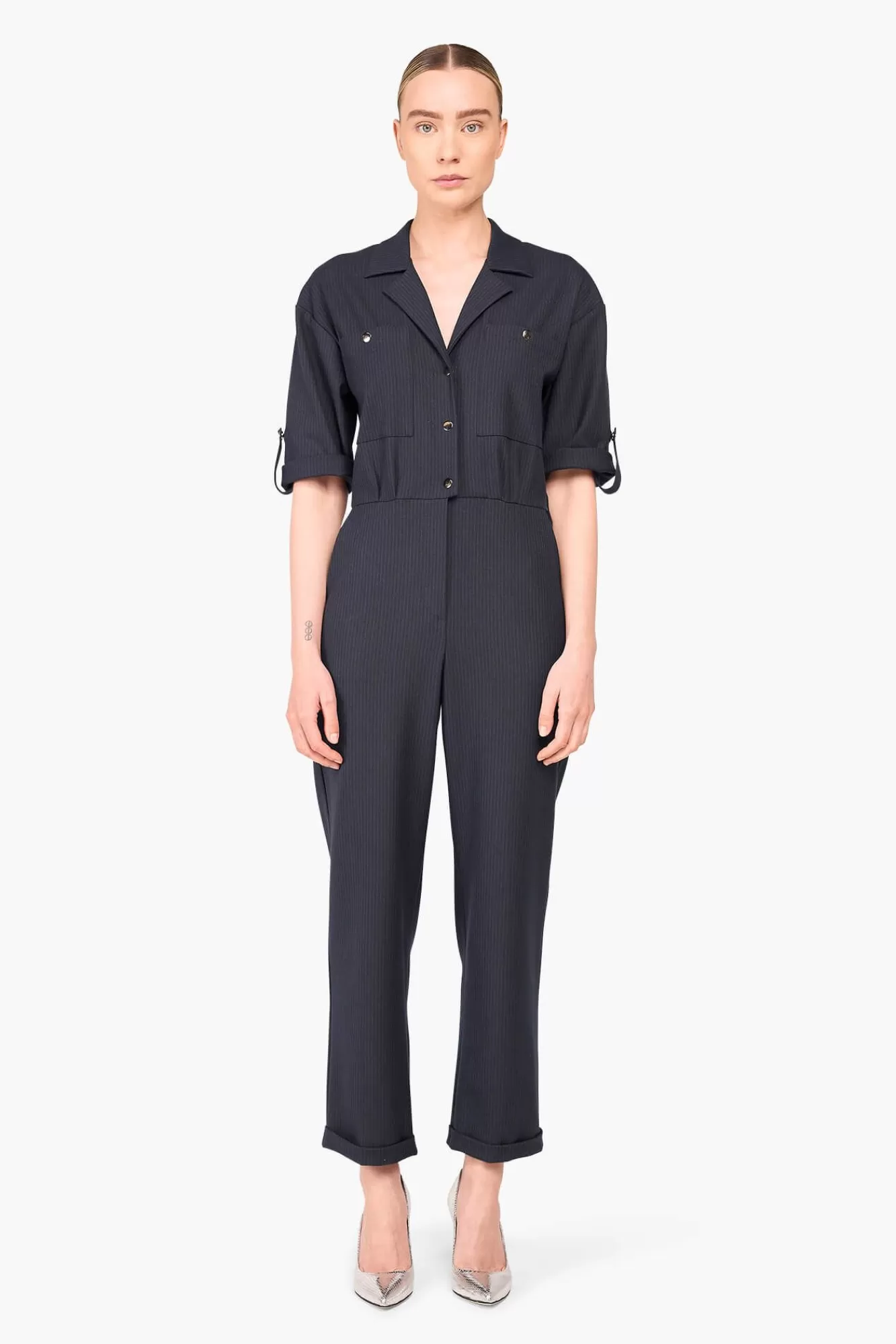 Store JANICE Jumpsuit Dames Stretch London Blauw