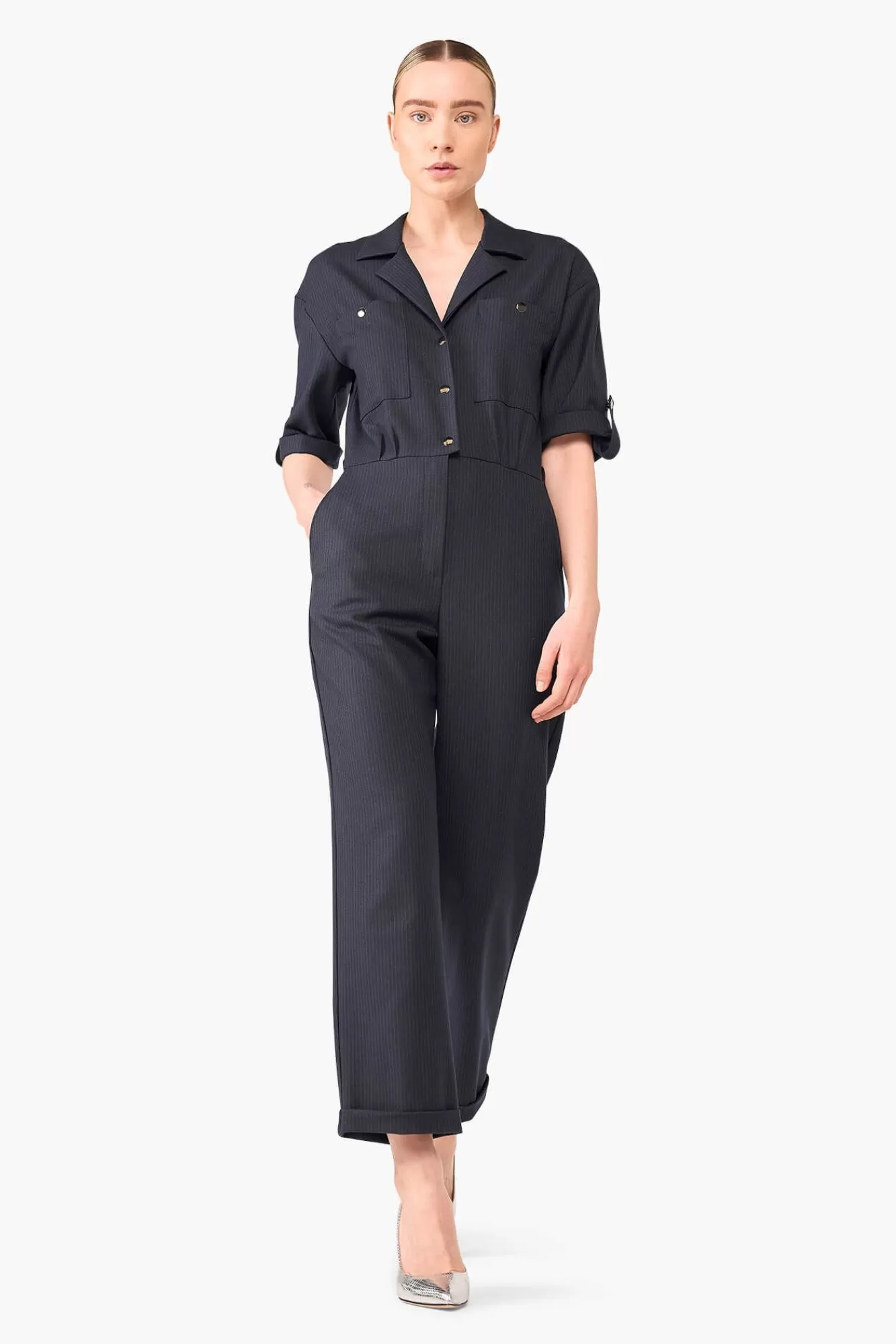 Store JANICE Jumpsuit Dames Stretch London Blauw