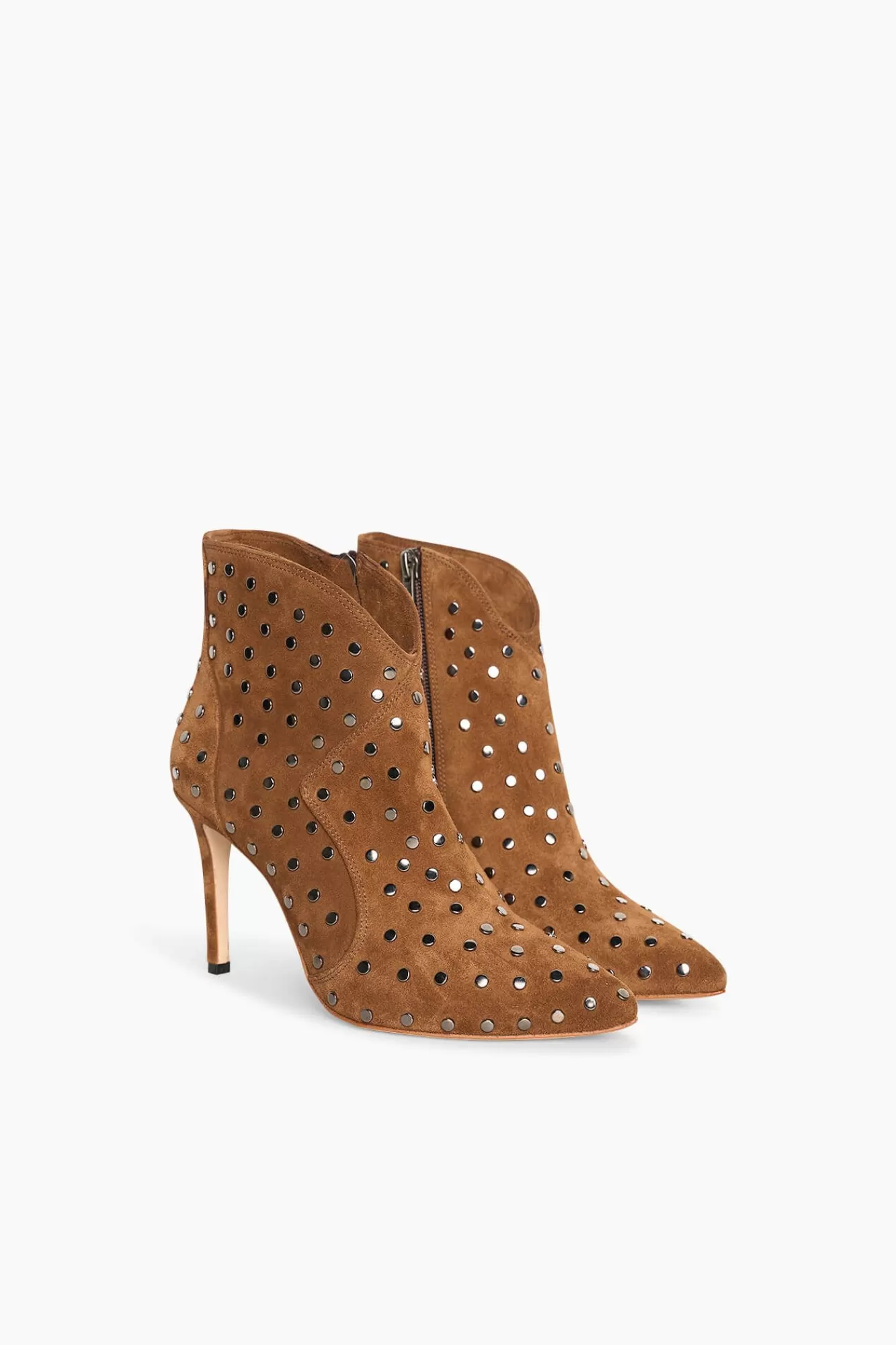 Sale JANICE Laarsjes Dames Studs Suede Stewart Cognac