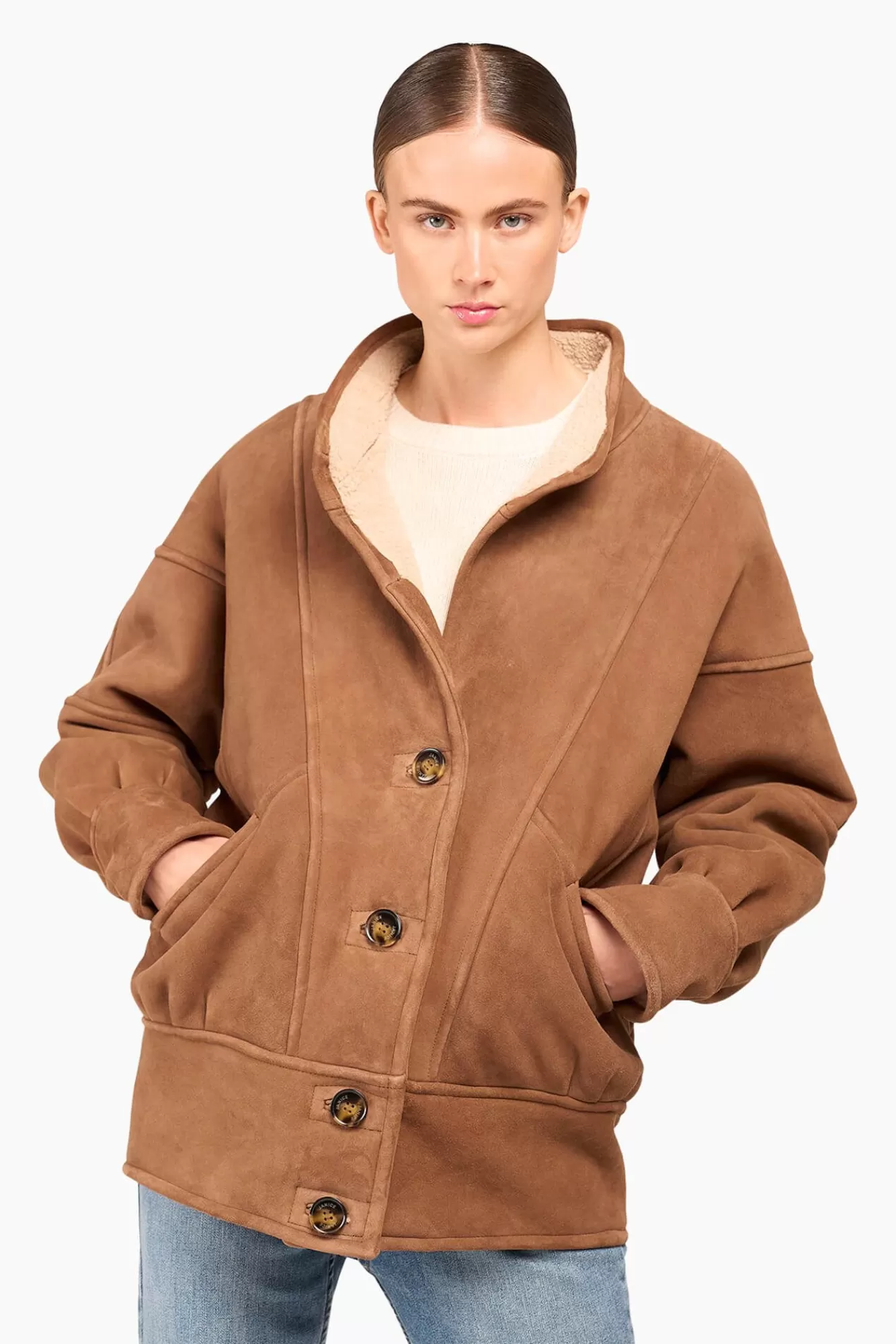 Sale JANICE Lammy Coat Dames Seth Bruin