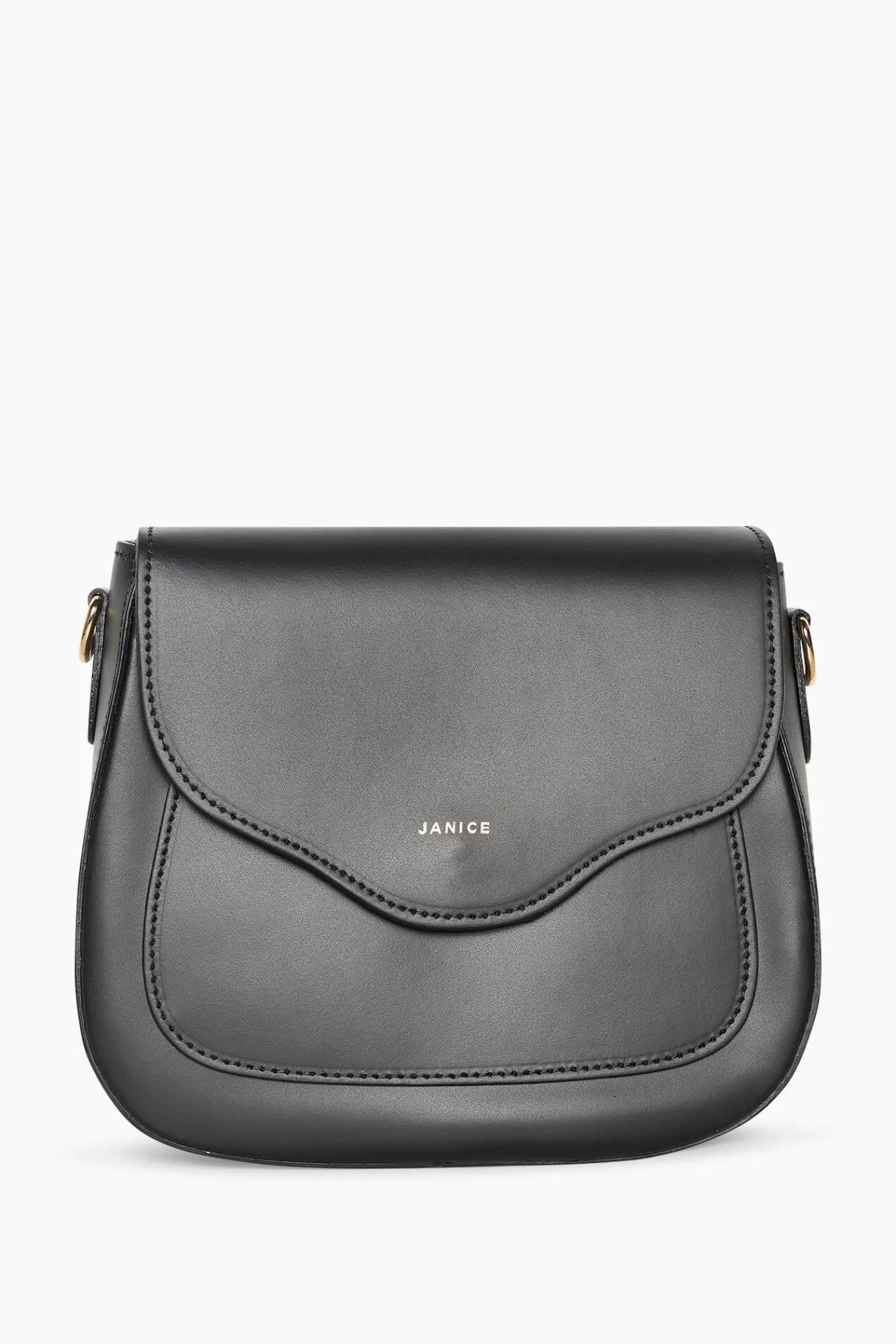 Best JANICE Leren Crossbody Dames Nixon Zwart