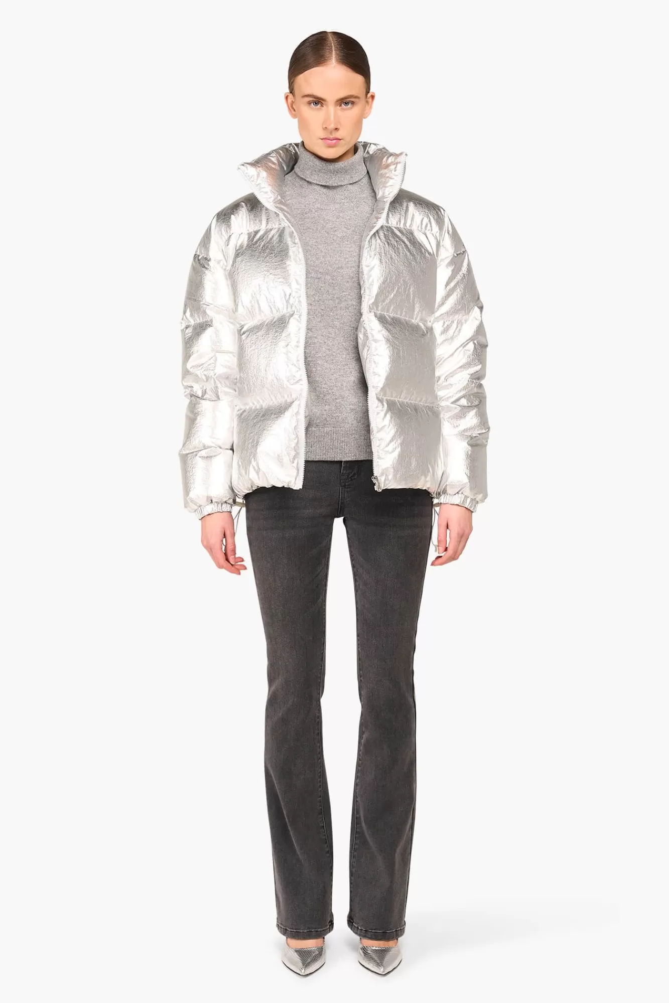 Best Sale JANICE Puffer Jas Dames Jax Silver