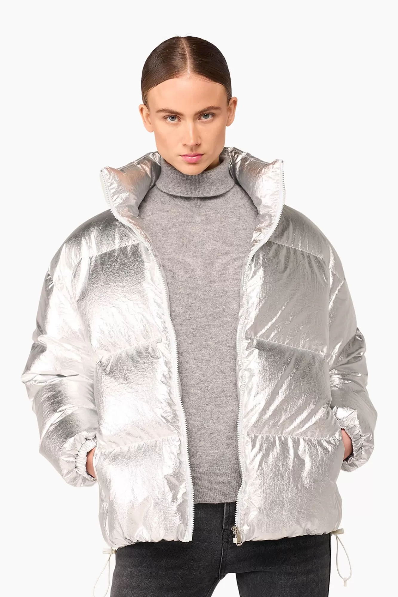 Best Sale JANICE Puffer Jas Dames Jax Silver