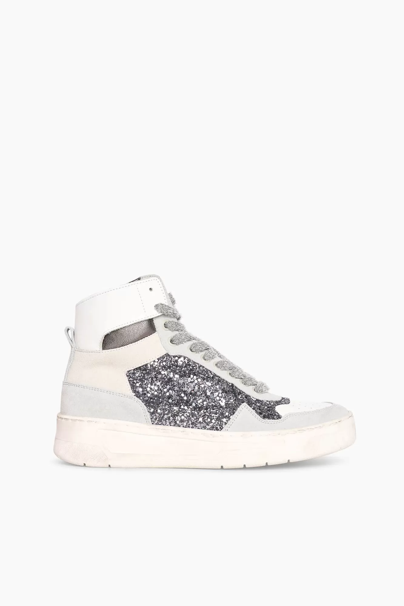 Outlet JANICE Sneakers Dames Duncan Hightop Gun Metal Glitters