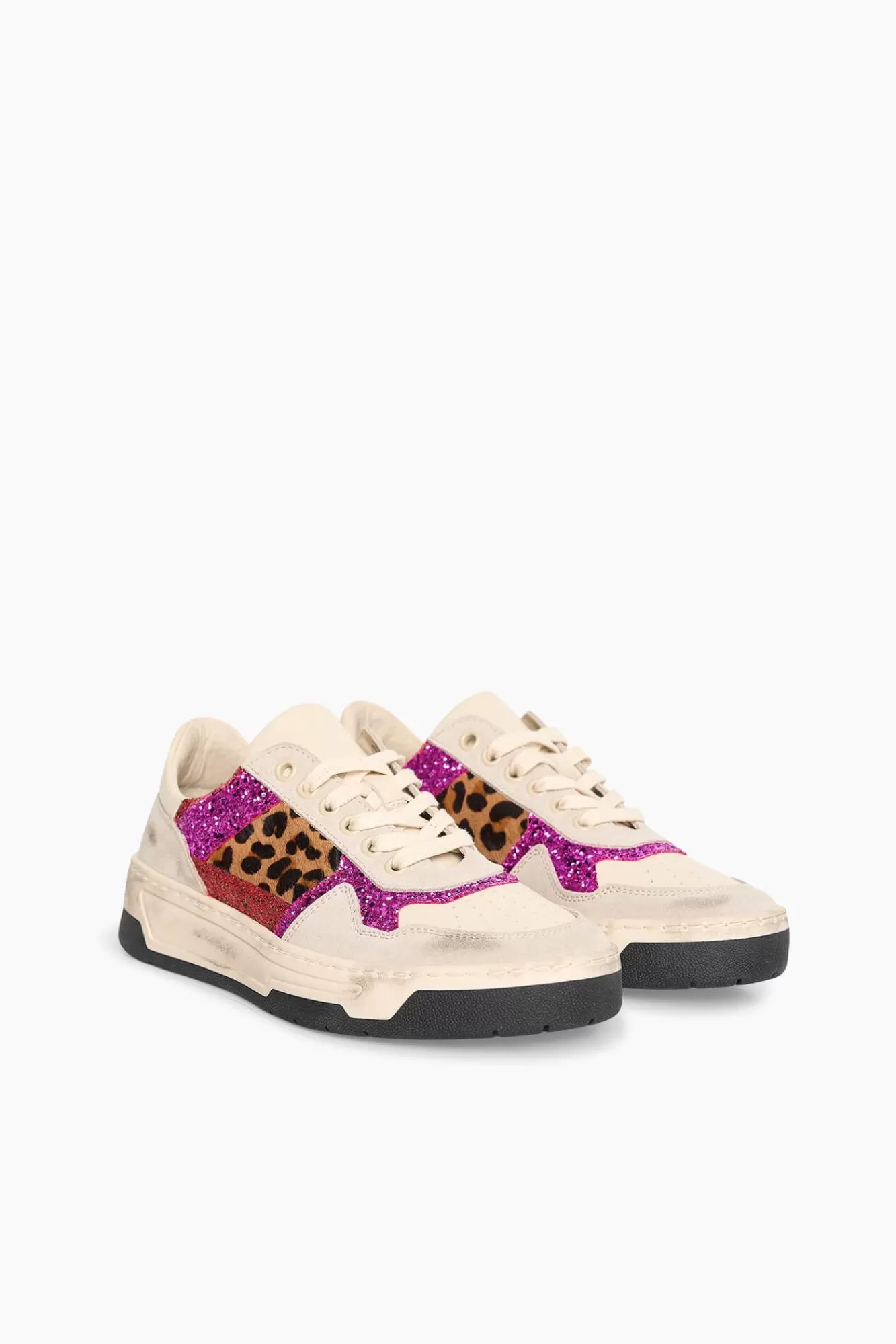 Outlet JANICE Sneakers Dames Duncan Multi Leopard Glitters