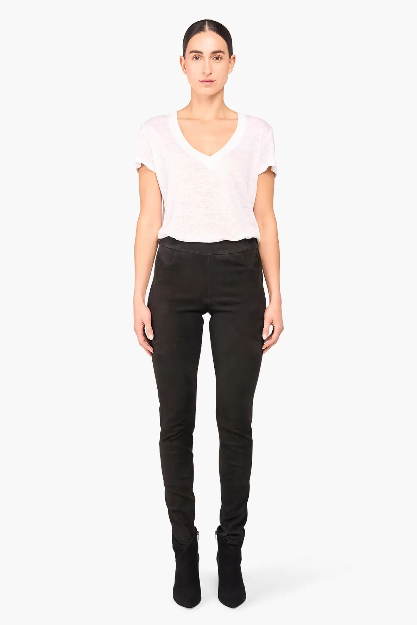 Flash Sale JANICE Suede Broek Dames Douglas Zwart