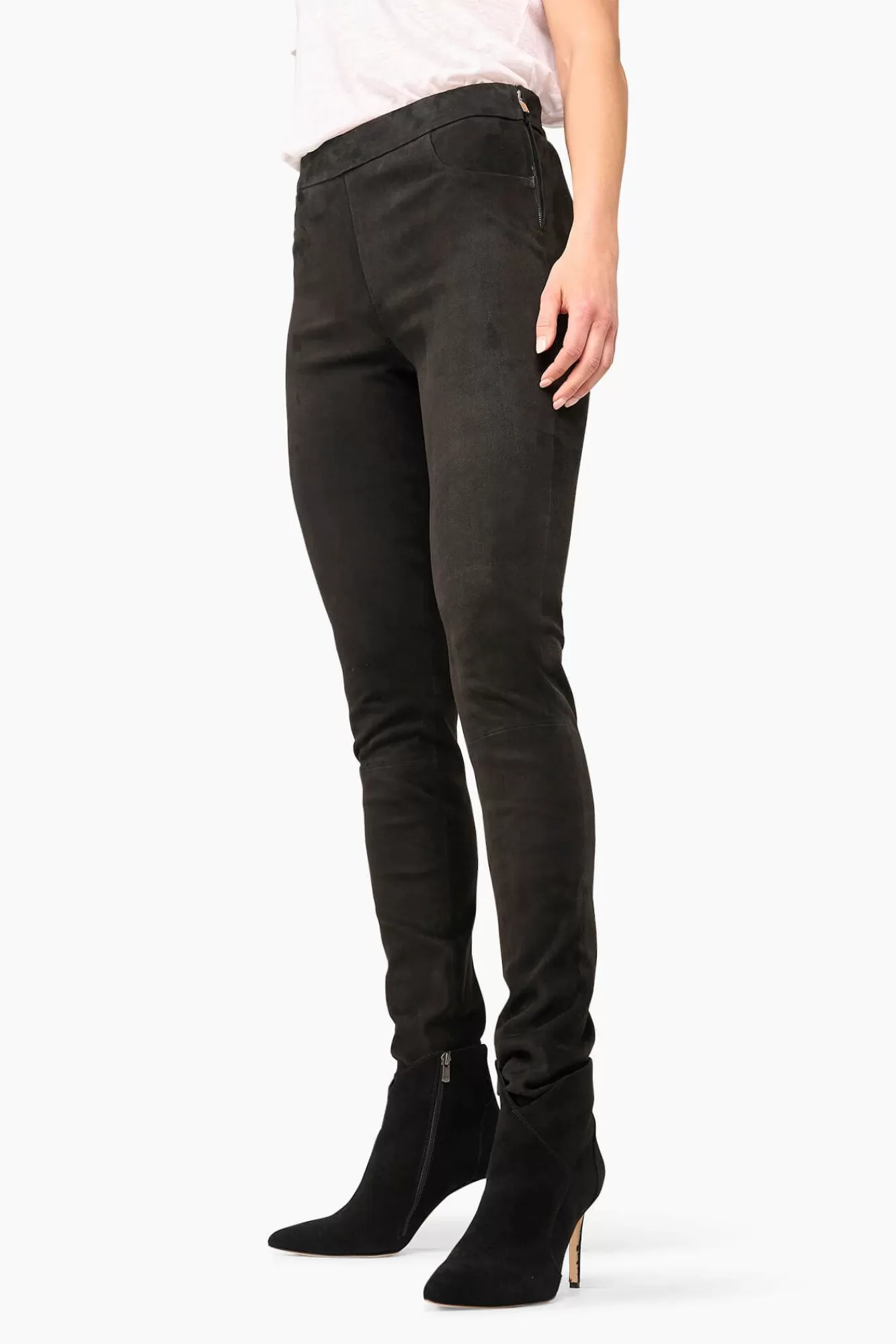 Flash Sale JANICE Suede Broek Dames Douglas Zwart