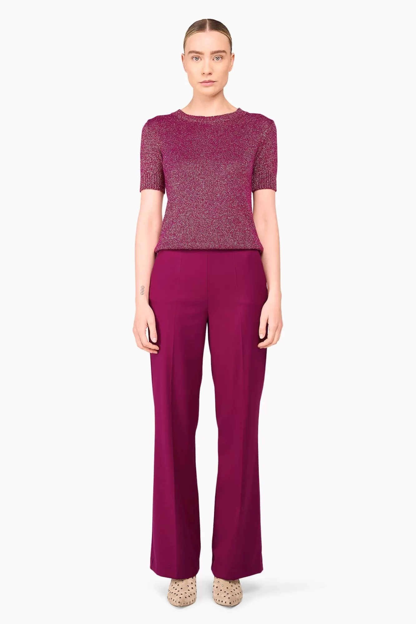 Sale JANICE Truitje Dames Lurex Tyson Burgundy