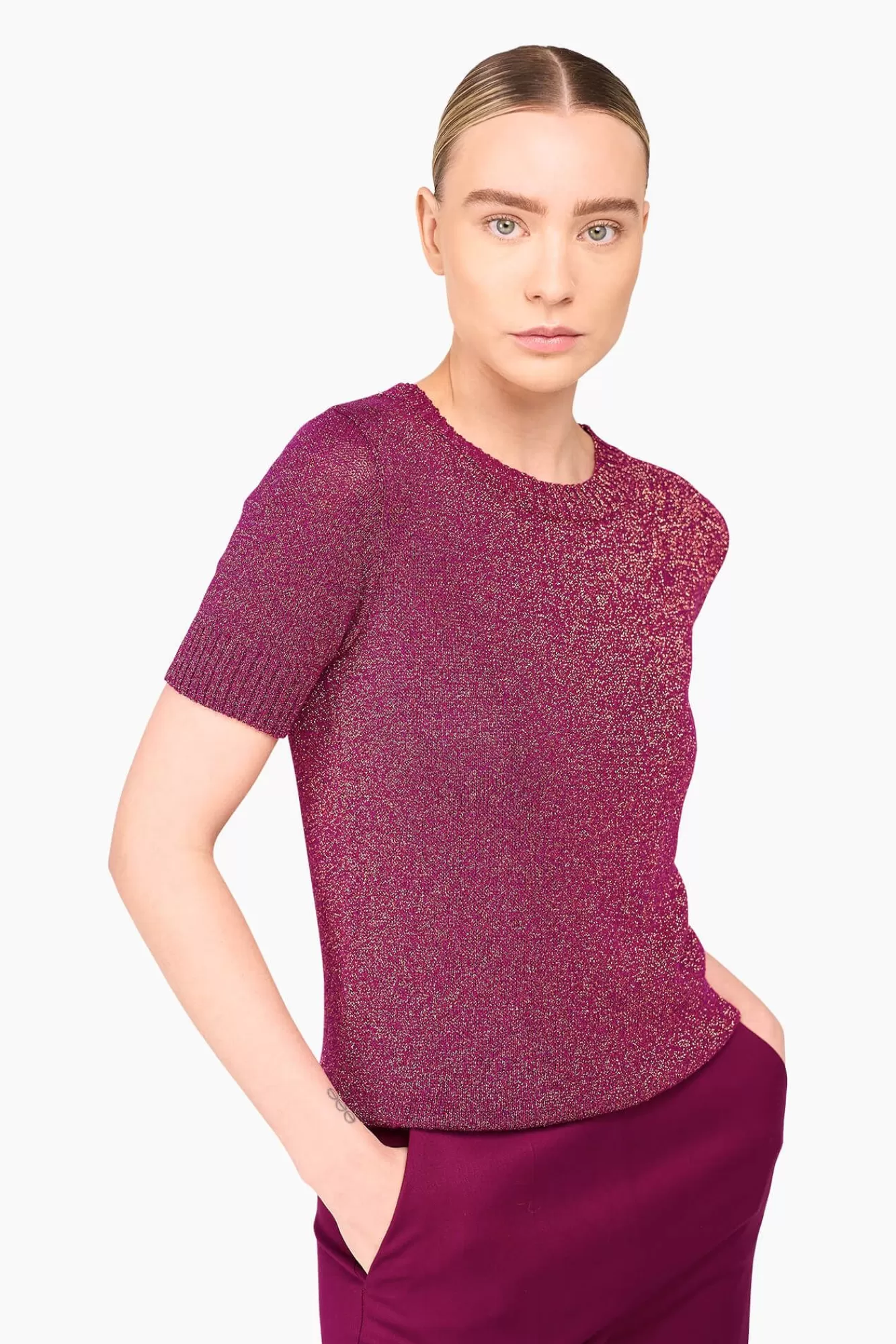 Sale JANICE Truitje Dames Lurex Tyson Burgundy