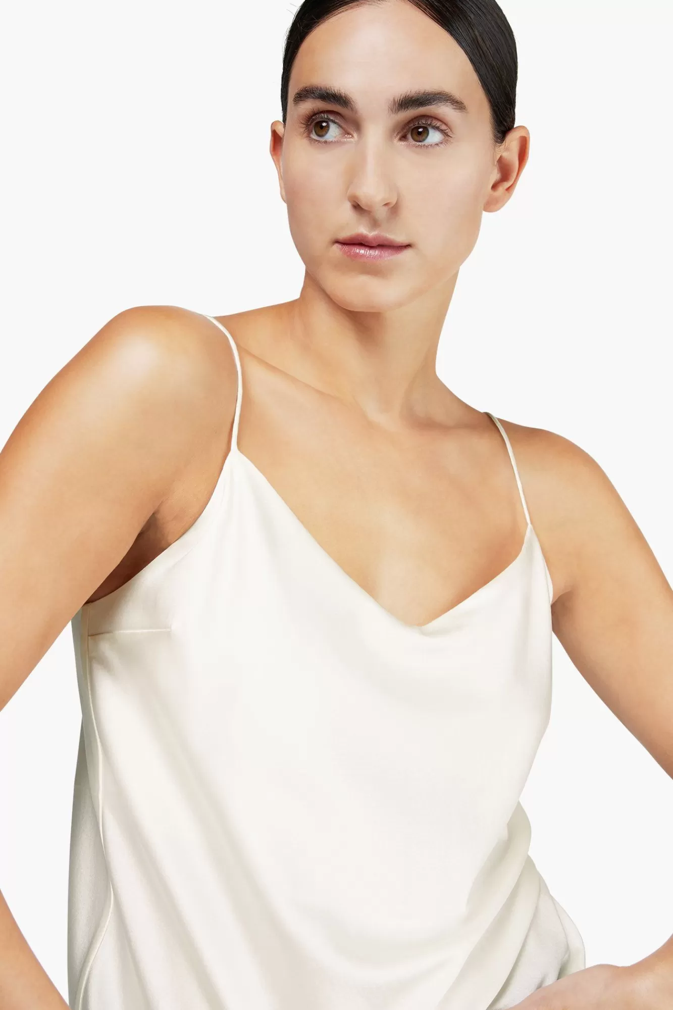 Shop JANICE Witte Zijden Top River White