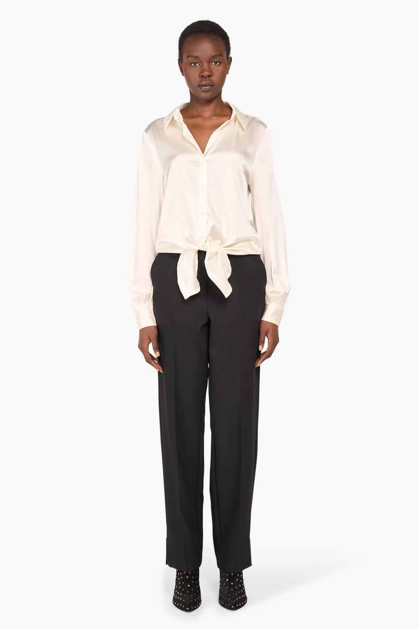 New JANICE Zijden Blouse Dames Bobby Off White